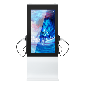 MWE986 Outdoor DC EV Charging Station with 55″ advertising screen