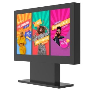 MWE989 Waterproof Outdoor Digital Signage – Smart Triple-Screen Drive-Thru Menu Board