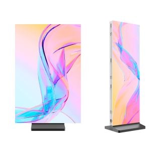 Portable Seamless LED Poster Screen (Ultra-Slim) – GOB Coating | Smartphone App Control | Pro Flight Case Included | Applications: Trade Shows, Events, Retail.
