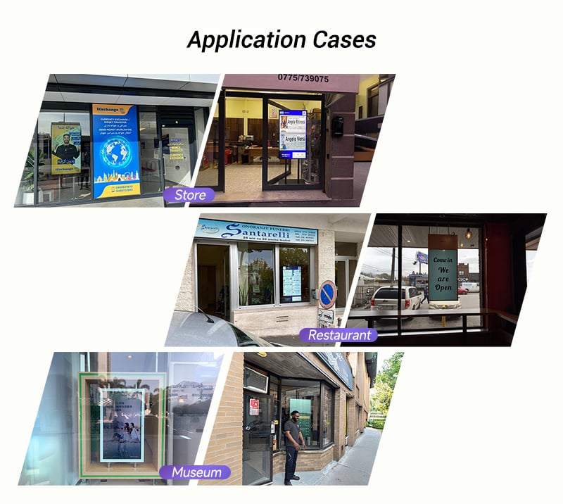 Hight brightness Window LCD display