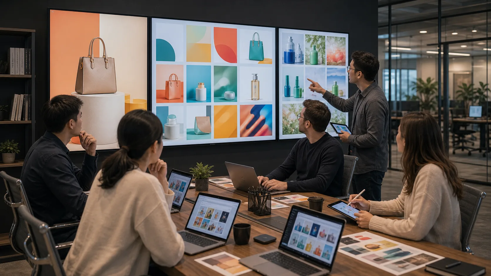 AI generated signage content review ensuring quality before deployment