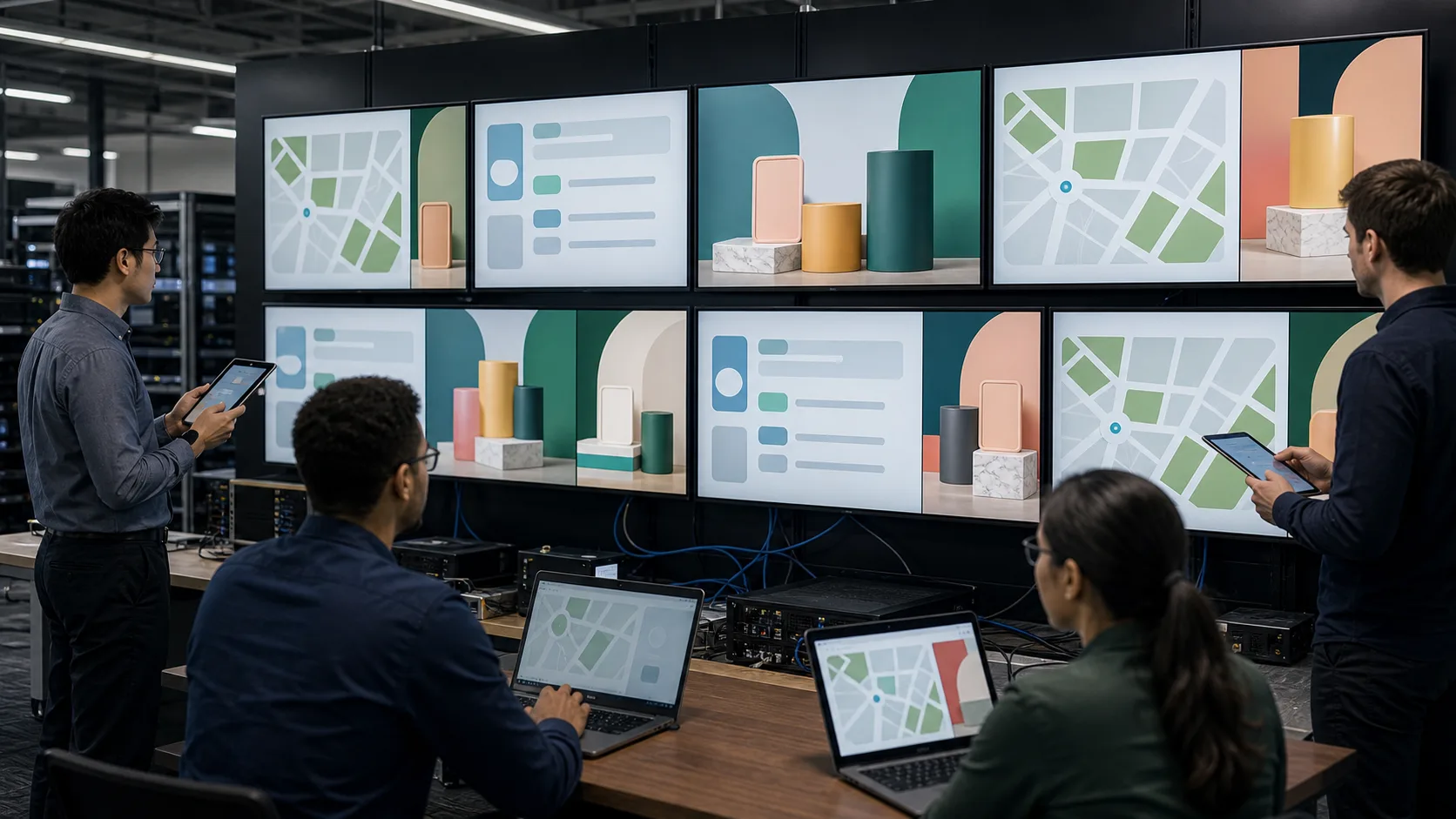 Multi-zone digital signage technology integrated across networked deployment