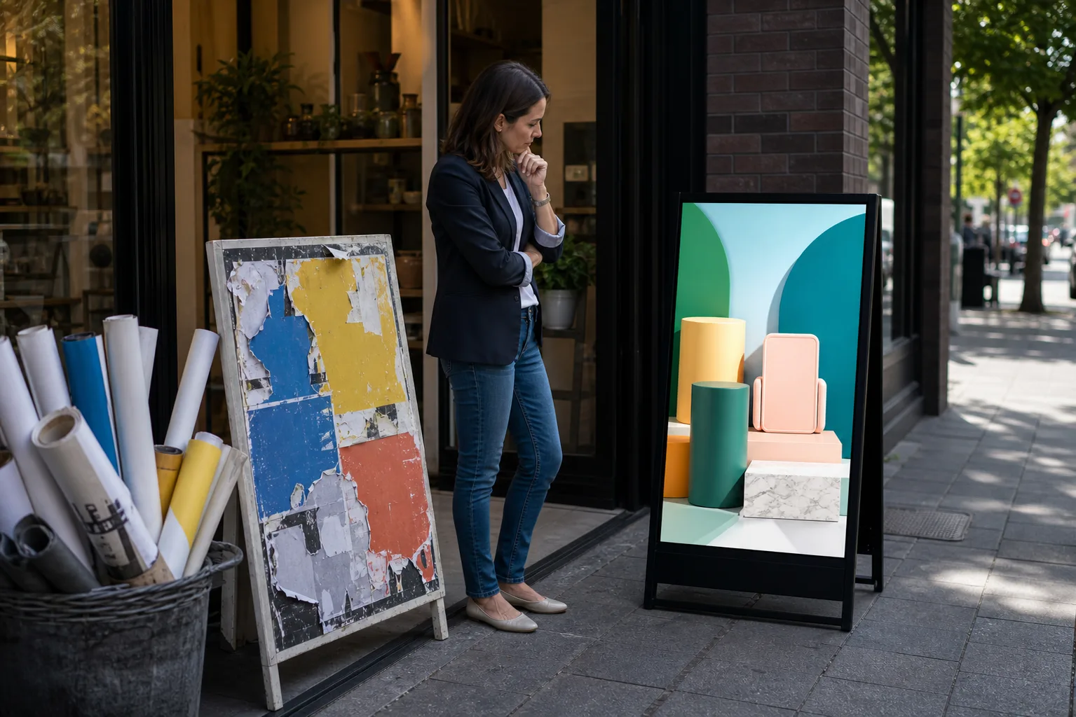 Sidewalk digital print vs digital cost comparison