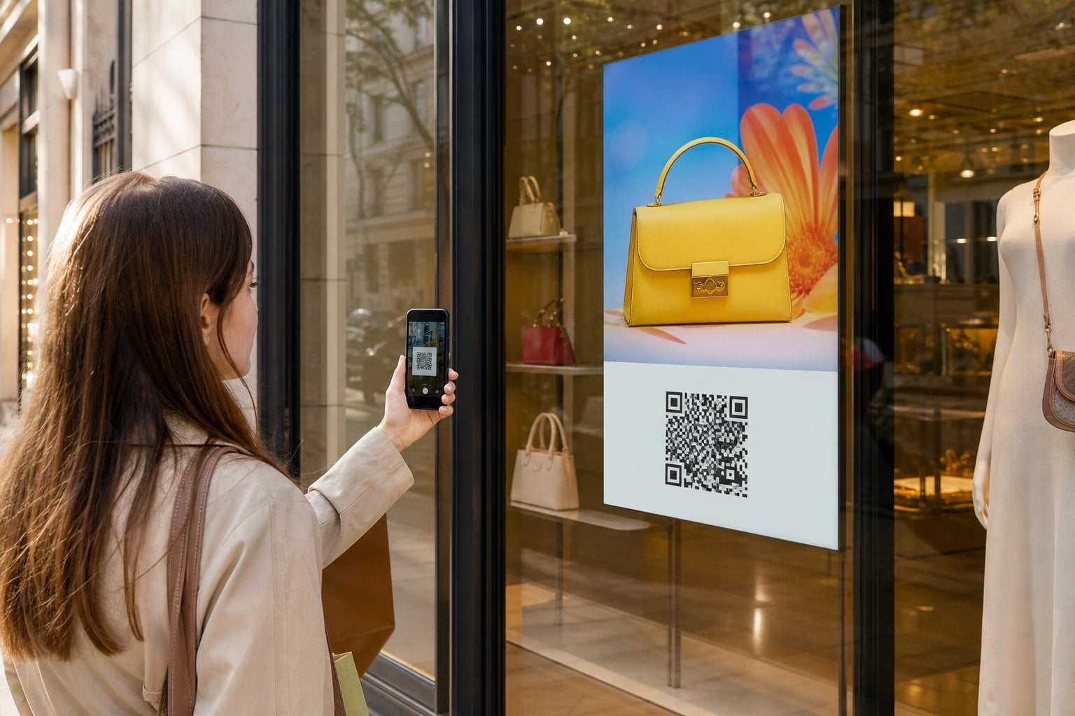 Window display QR O2O conversion