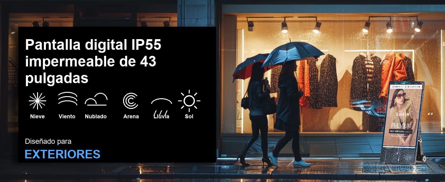 MWE701 outdoor digital signage advertising Screen or Menu screen