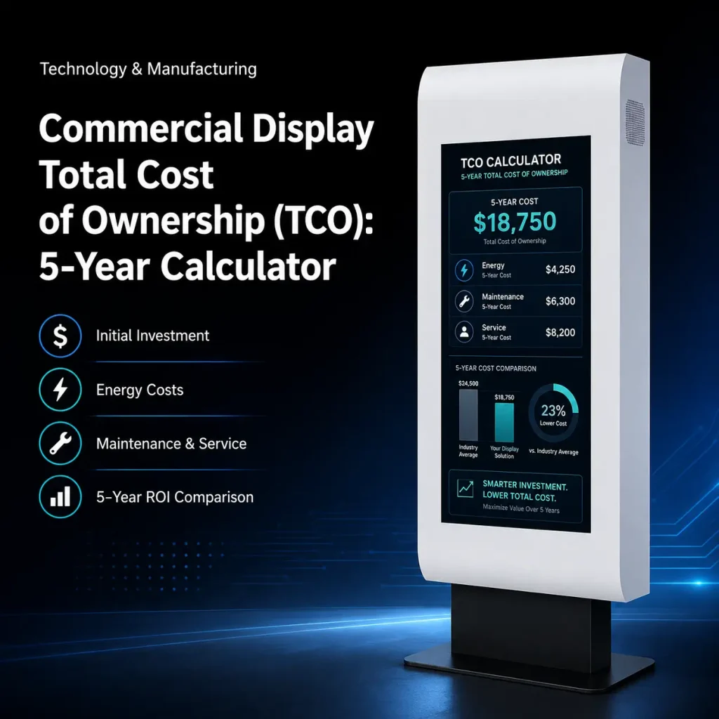 Commercial Display Total Cost of Ownership (TCO): 5-Year Calculator