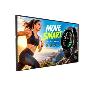 MWE-C1 Ultra-thin indoor wall-mounted advertising display · 32″ / 43″ / 55″ / 65″ / 75″